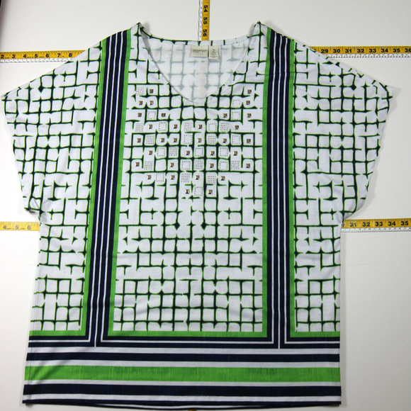 ZENERGY Chico's Blouse Top Size 2 - Picture 5 of 6